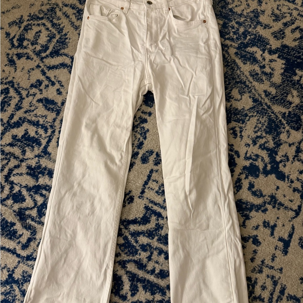 Zara Women's White Flare Jeans